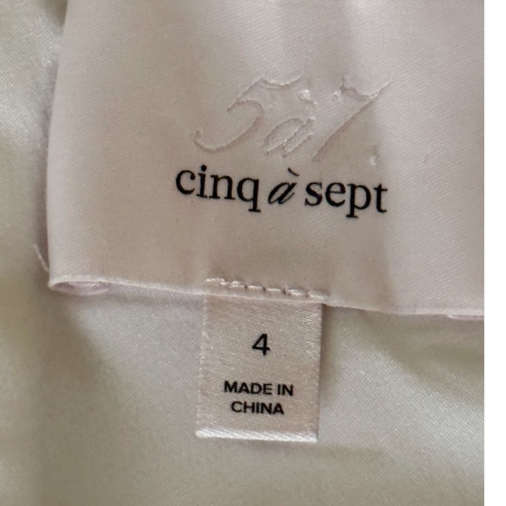 Cinq A Sept The Charolette Pleated Skirt Dress in Off White Size 4 - Picture 8 of 12